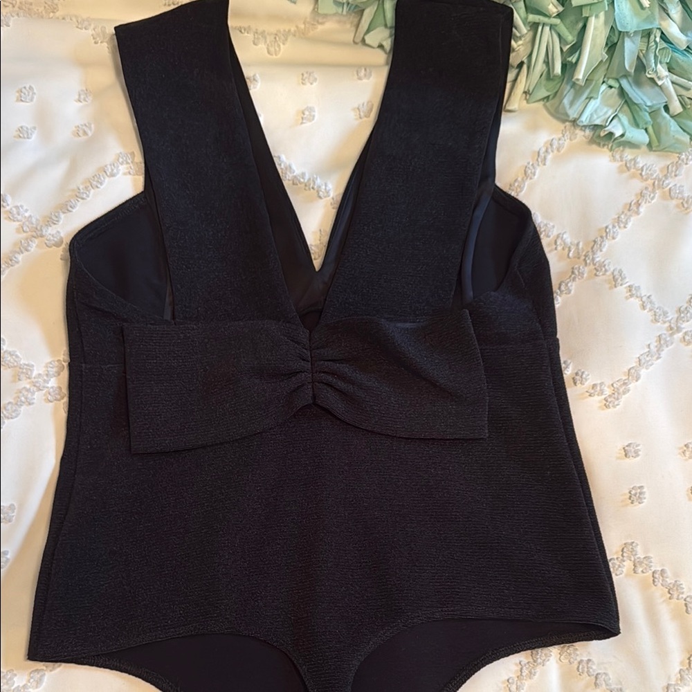 Express Black Sleeveless Cut Out Bodysuit